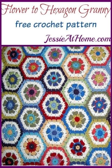 Crochet Pattern Flower Hexagon Granny