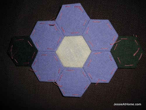 Hexagon-fabric-flower