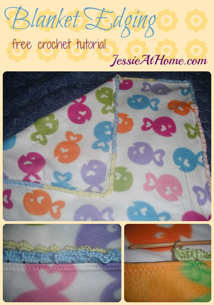 Blanket edging for a quick, cheap and easy baby blanket Jessie At Home