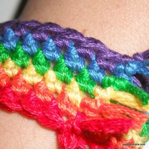 Pride-bracelet-free-crochet-pattern by Jessie-At-Home
