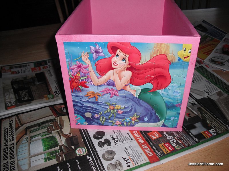 Upcycled Puzzle Storage Box Tutorial Jessie At Home