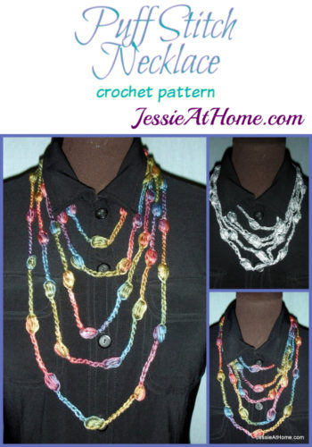 Free-Crochet-Puff-Stitch-Necklace-3-lengths crochet pattern by Jessie At Home