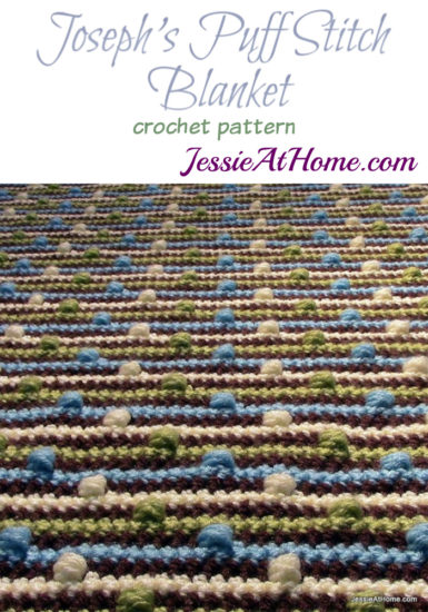 Joseph’s Puff Stitch Blanket crochet pattern by Jessie At Home