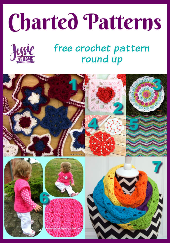 Charted Crochet Patterns free crochet round up from Jessie At Home - Pin 1