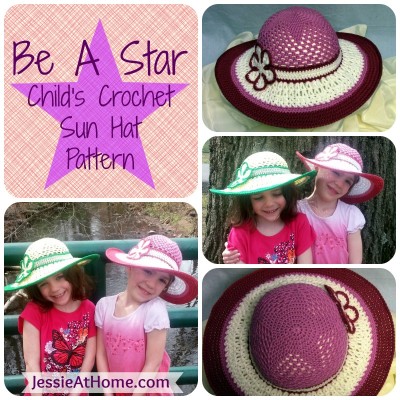 Be-A-Start-Child's-Sun-Hat-Free-Crochet-Pattern