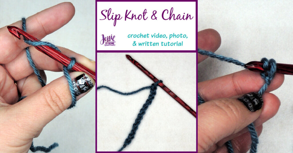 Slip Knot Video and Photo Tutorial Stitchopedia by Jessie At Home - Social