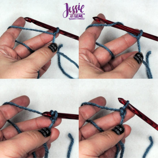 Slip Knot and Crochet Chain Tutorial with Jessie At Home - Chain Stitch