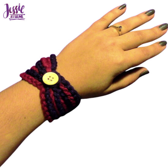 Chain Wrap Bracelet Crochet Pattern by Jessie At Home - Red and Purple Wrap
