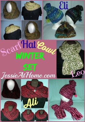 Winter Set Crochet Patterns by Jessie At Home