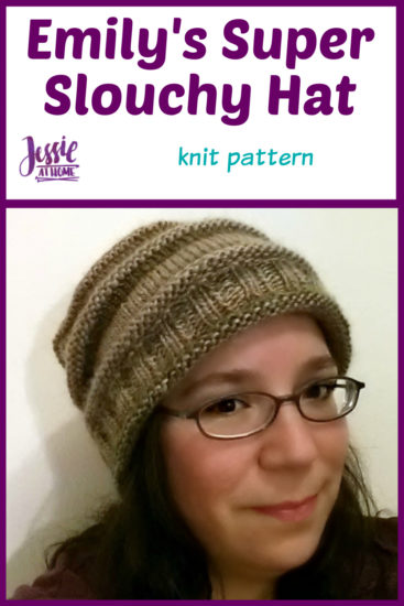 Emily's Super Slouchy Knit Hat - knit pattern by Jessie At Home - Pin 1