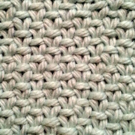 Swatch of knit linen stitch