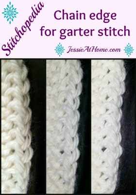 Stitchopedia ~ Chain Edge for Garter Stitch from Jessie At Home Stitchopedia ~ Chain Edge for Garter Stitch from Jessie At Home