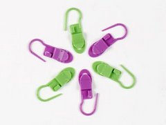 Clover Locking Stitch Markers with Clips 6pc