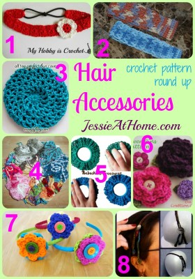 Hair Accessories Crochet Pattern Round Up from Jessie At Home