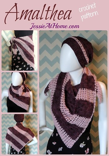 Amalthea Hat and Shawl crochet pattern by Jessie At Home