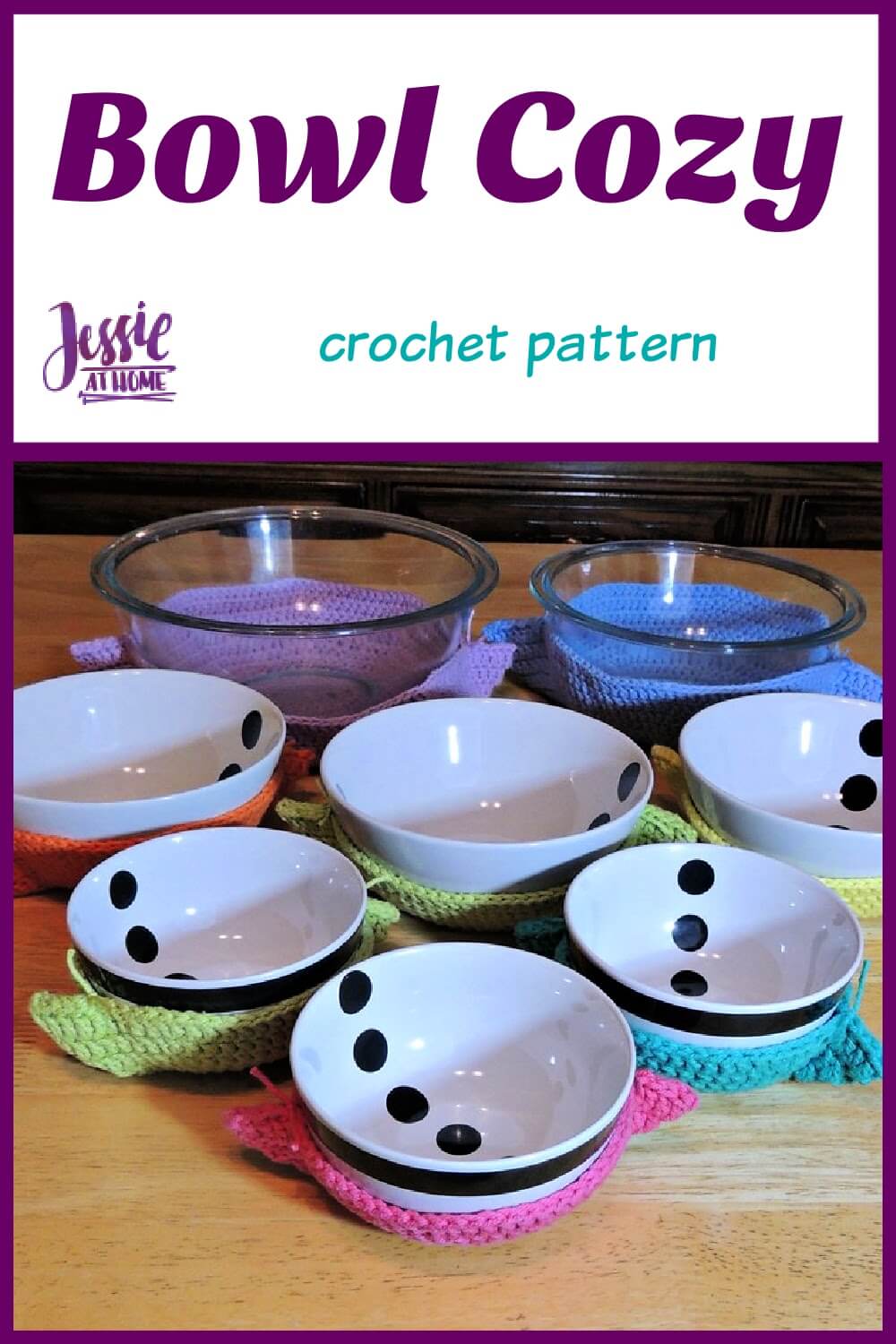 Bowl Cozy crochet pattern by Jessie At Home - Pin 1