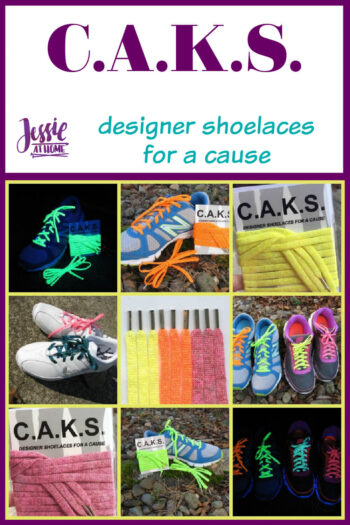 C.A.K.S. designer shoelaces for a cause by Jessie At Home - Pin