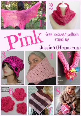 Pink - free crochet pattern round up from Jessie At Home