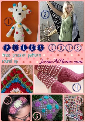 Polka Dot - free crochet pattern round up from Jessie At Home