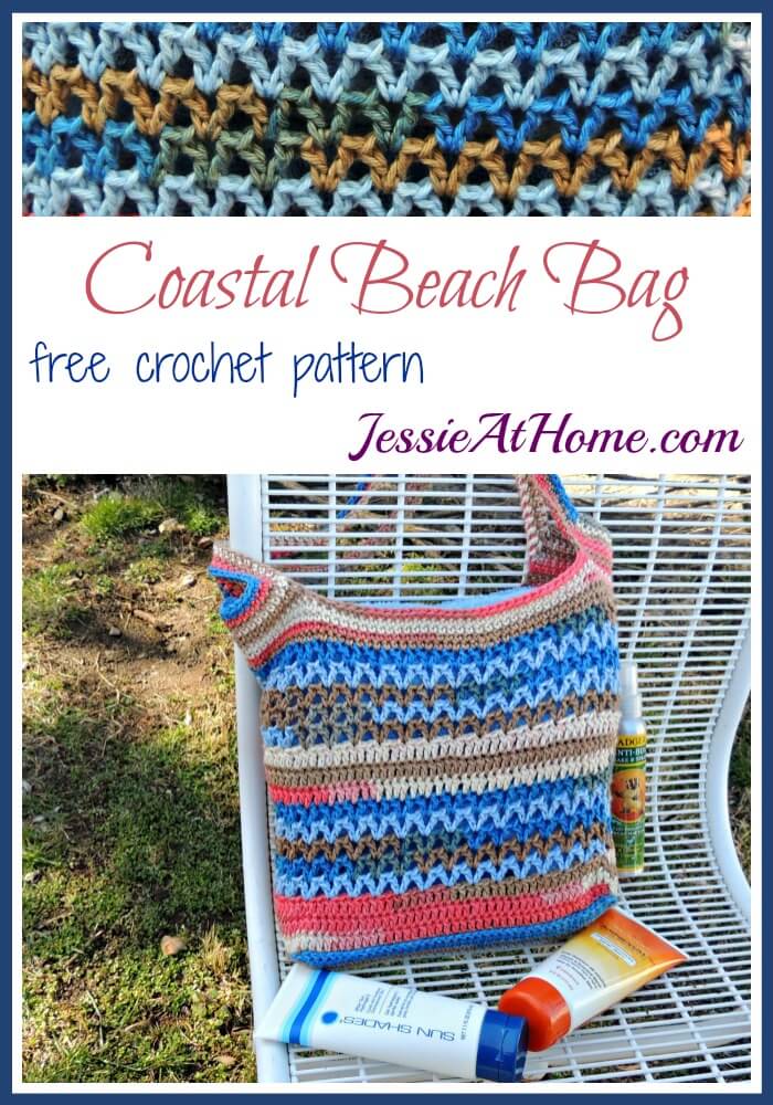Coastal Beach Bag free crochet pattern to bring some summer fashion
