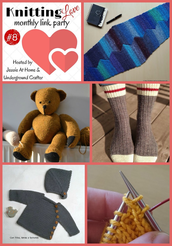 Knitting Love Monthly Link Party #8 - April 2016 from Underground Crafter and Jessie At Home