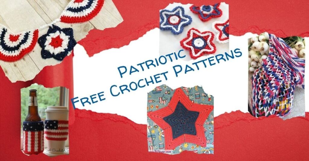 Free Patriotic Crochet Patterns round up by Jessie At Home - Social