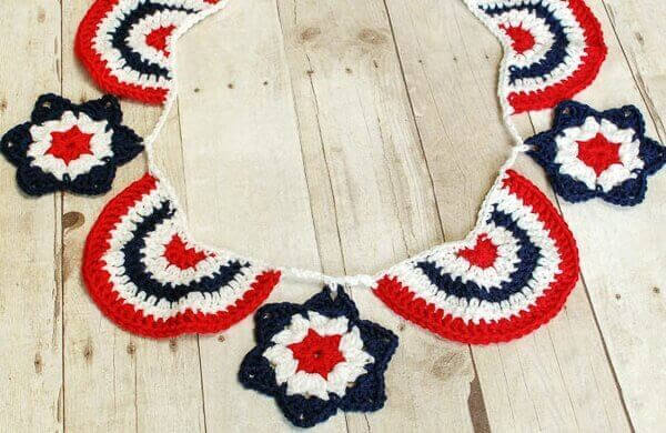 Star Spangled Banner Crochet Bunting by Petals to Picots