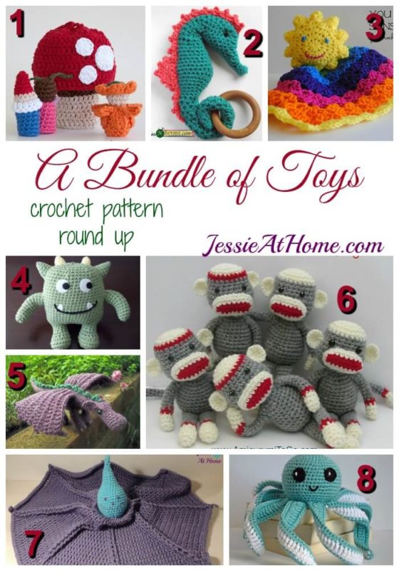 A Bundle of Toys fill your holiday sack with these free crochet