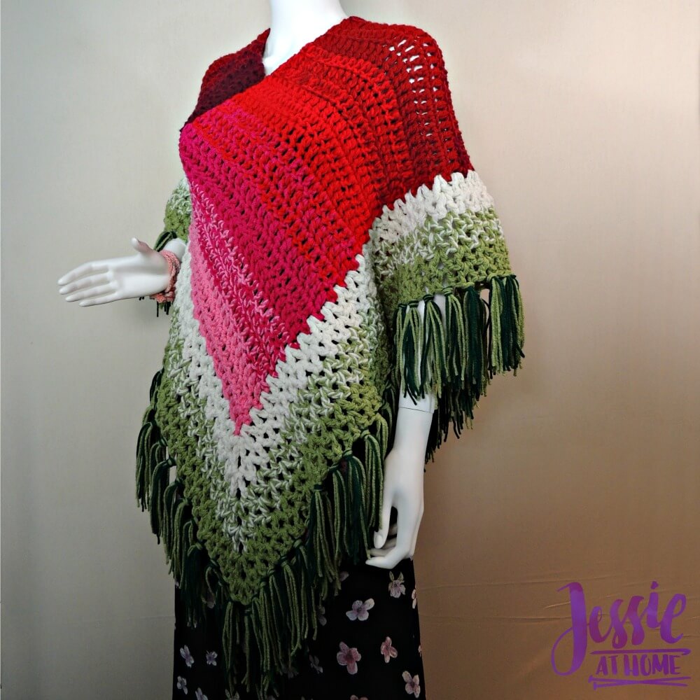 Holiday Poncho - free crochet pattern by Jessie At Home-1
