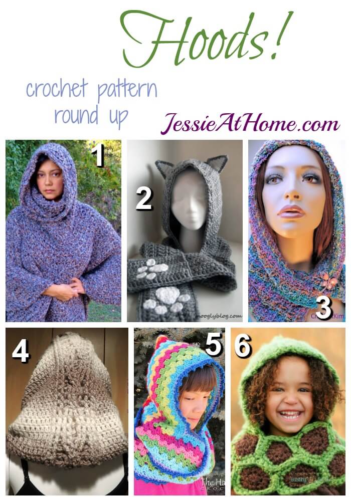 Hoods - free crochet pattern round up from Jessie At Home