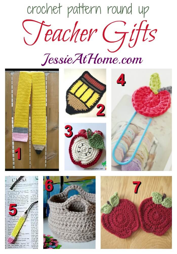 Teacher Gifts - free crochet pattern round up from Jessie At Home