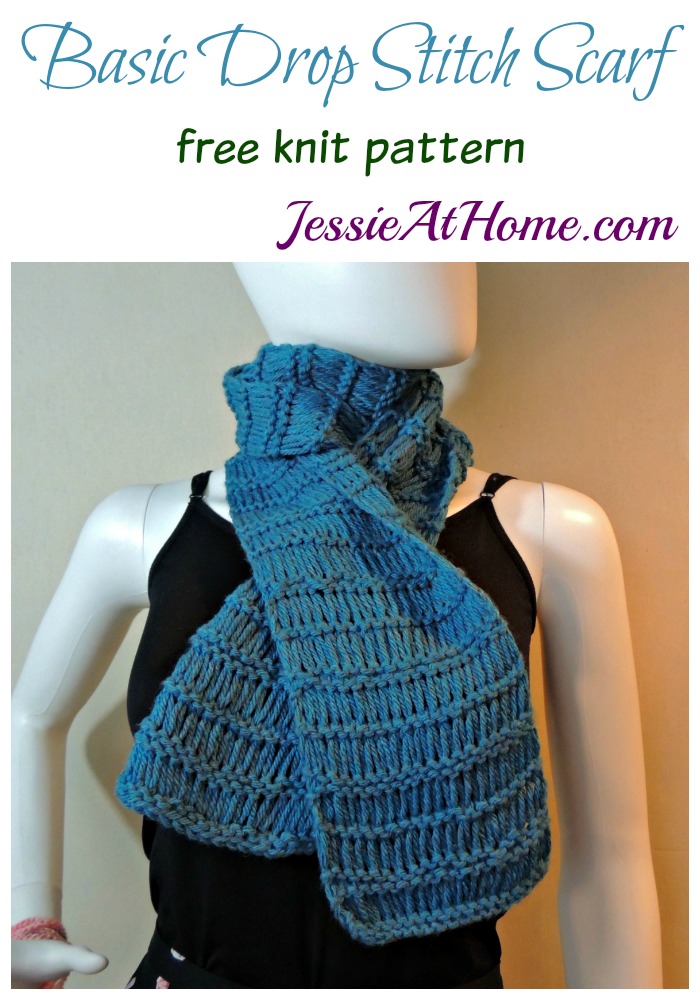 Basic Drop Stitch Scarf free knit pattern by Jessie At Home