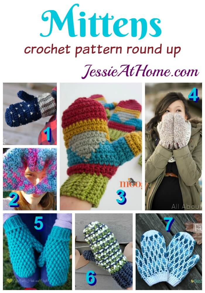 Mittens free crochet pattern round up from Jessie At Home
