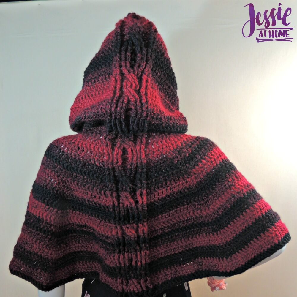 Hooded Cabled Cape free crochet pattern by Jessie At Home - 1