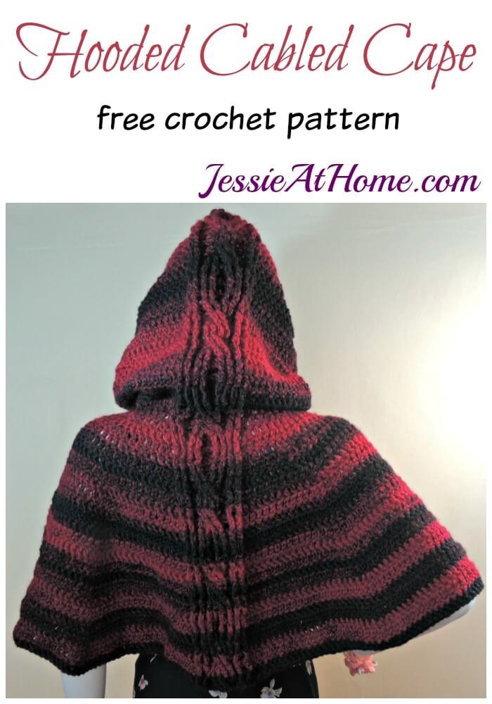 Crochet hooded cape pattern free hotsell