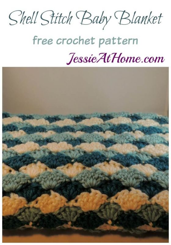 Crochet Shell Stitch Baby Blanket Free Crochet Pattern Jessie At Home