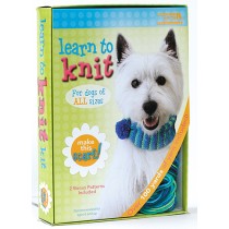 LEARN TO KNIT DOG SCARF KIT