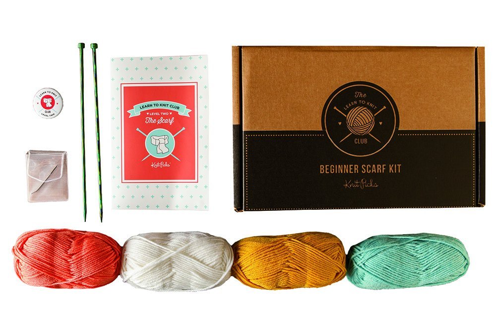 Learn to Knit Club, Level 2 - Scarf