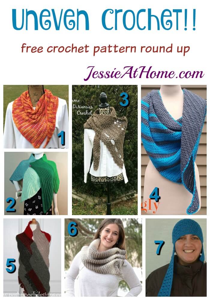 Uneven Crochet free crochet pattern round up from Jessie At Home