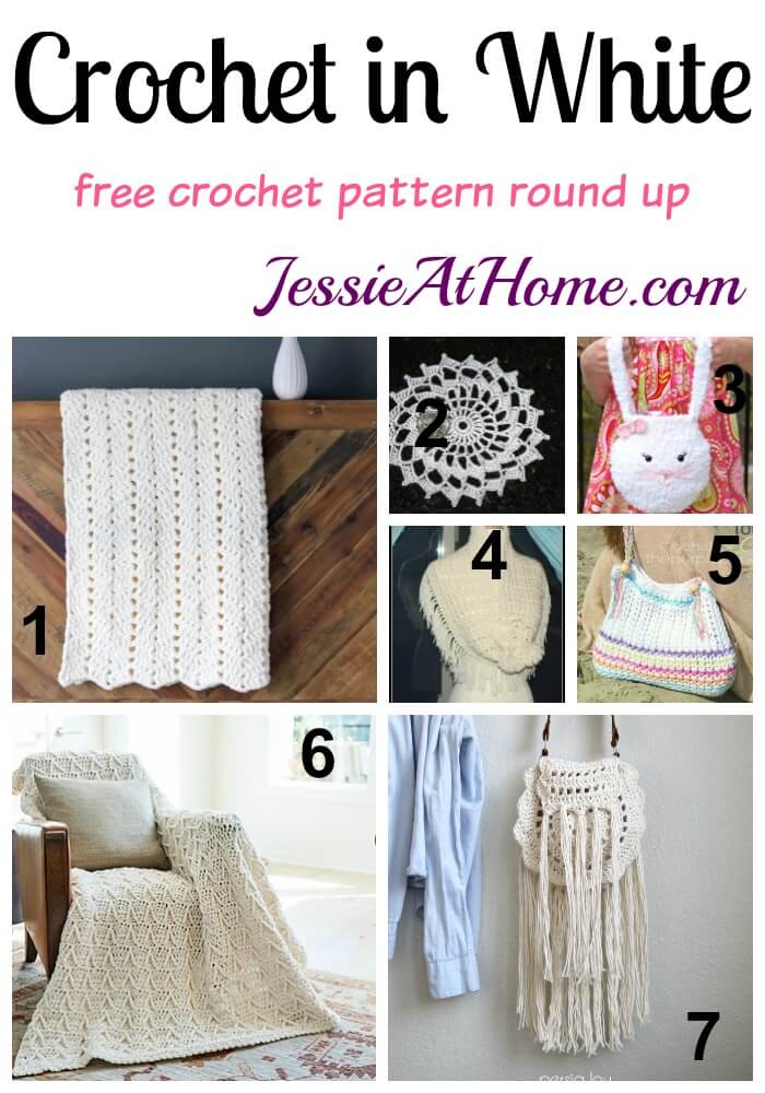 Crochet in White free crochet pattern round up from Jessie At Home