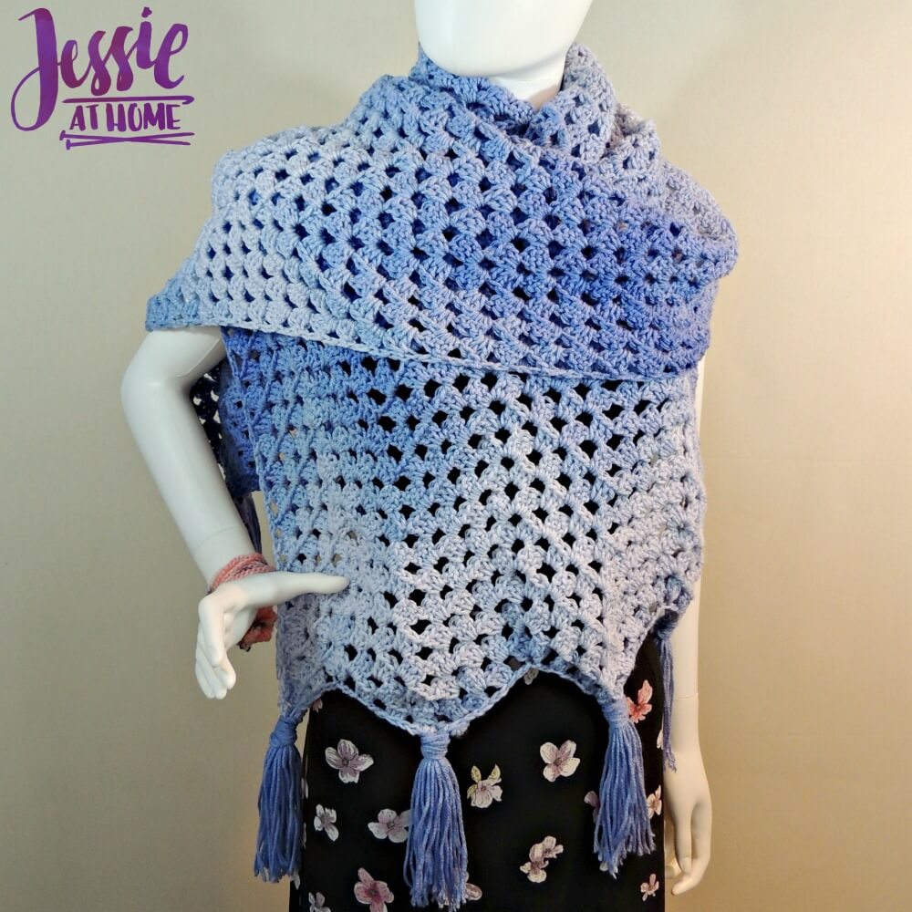Granny Ripple Wrap free crochet pattern by Jessie At Home - 1
