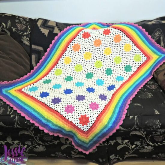 Rainbow Droplets Babyghan free crochet pattern by Jessie At Home - 1