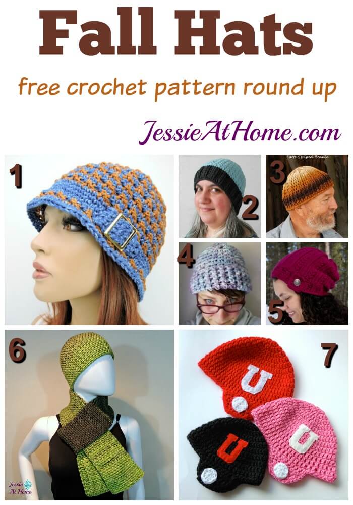 Fall Hats free crochet pattern round up