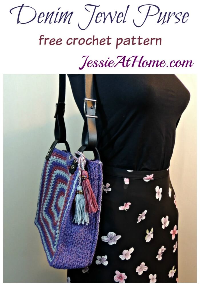 Denim Jewel Purse - free crochet pattern by Jessie At Home