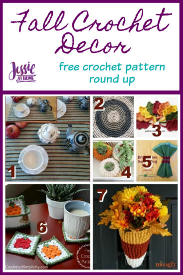 Fall Crochet Decor free crochet pattern round up from Jessie At Home - Pin 1