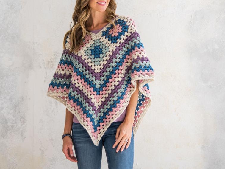 Granny Border Poncho Craftsy Crochet Kit