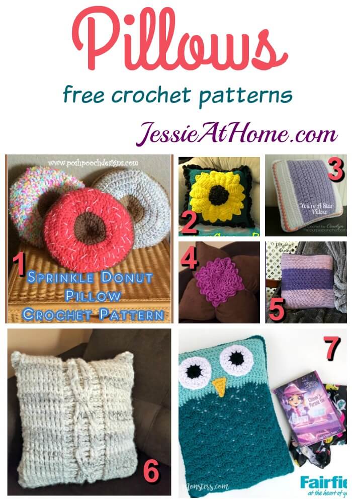 Pillows - free crochet patterns from Jessie At Home
