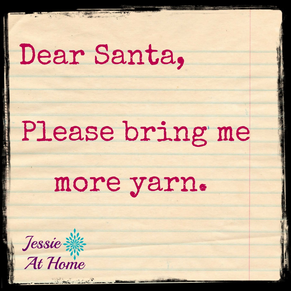 All I want for Christmas is yarn.