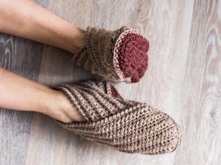 Rustic Wrap Slippers Craftsy Crochet Kit