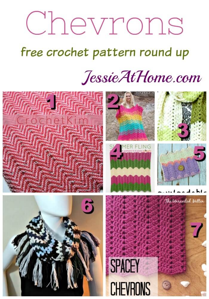 Chevrons free crochet pattern round up from Jessie At Home